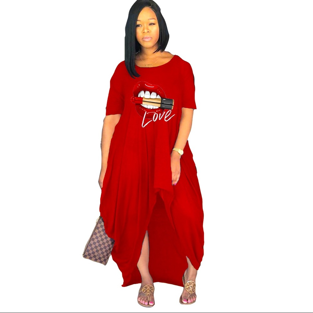 💄KISS MY LIPSTICK DRESS💄 RED